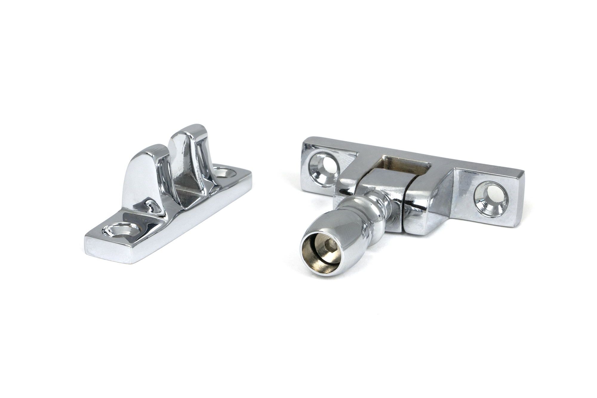 polished chrome mushroom brighton fastener narrow (square)
