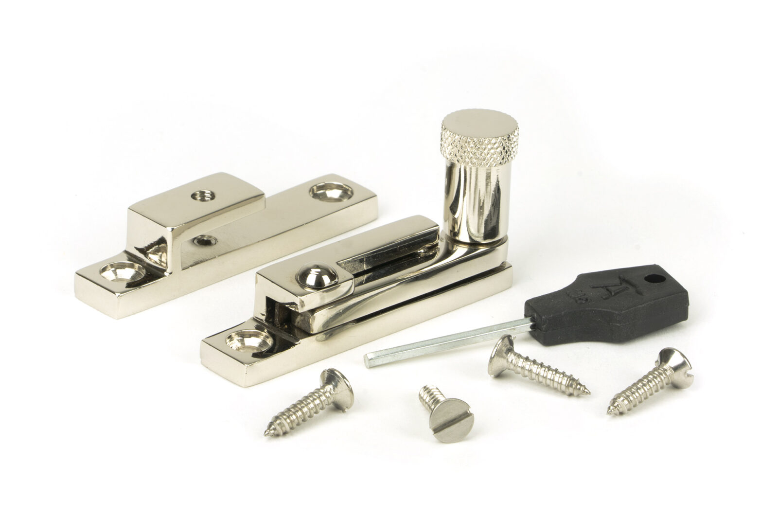 polished nickel brompton quadrant fastener narrow
