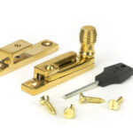 polished brass beehive quadrant fastener narrow