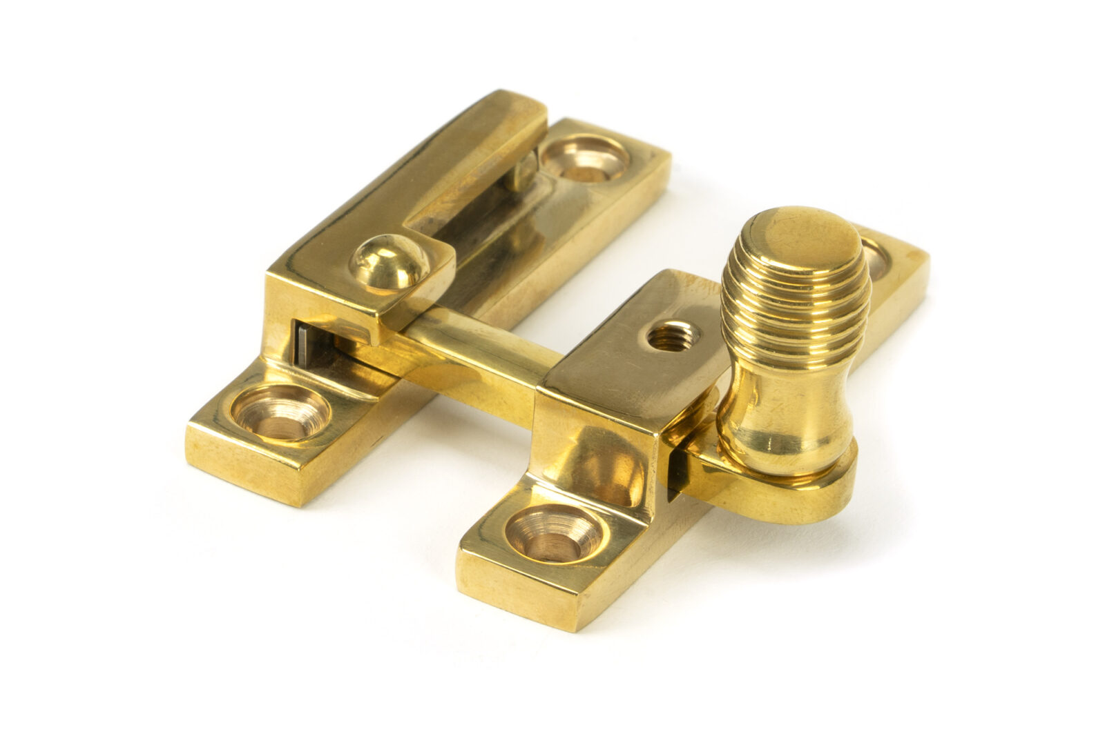 polished brass beehive quadrant fastener narrow