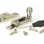 polished nickel beehive quadrant fastener narrow