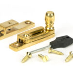 polished brass mushroom quadrant fastener narrow