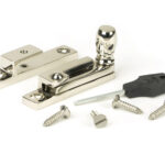 polished nickel mushroom quadrant fastener narrow
