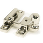 polished nickel mushroom quadrant fastener narrow