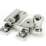 polished chrome mushroom quadrant fastener narrow