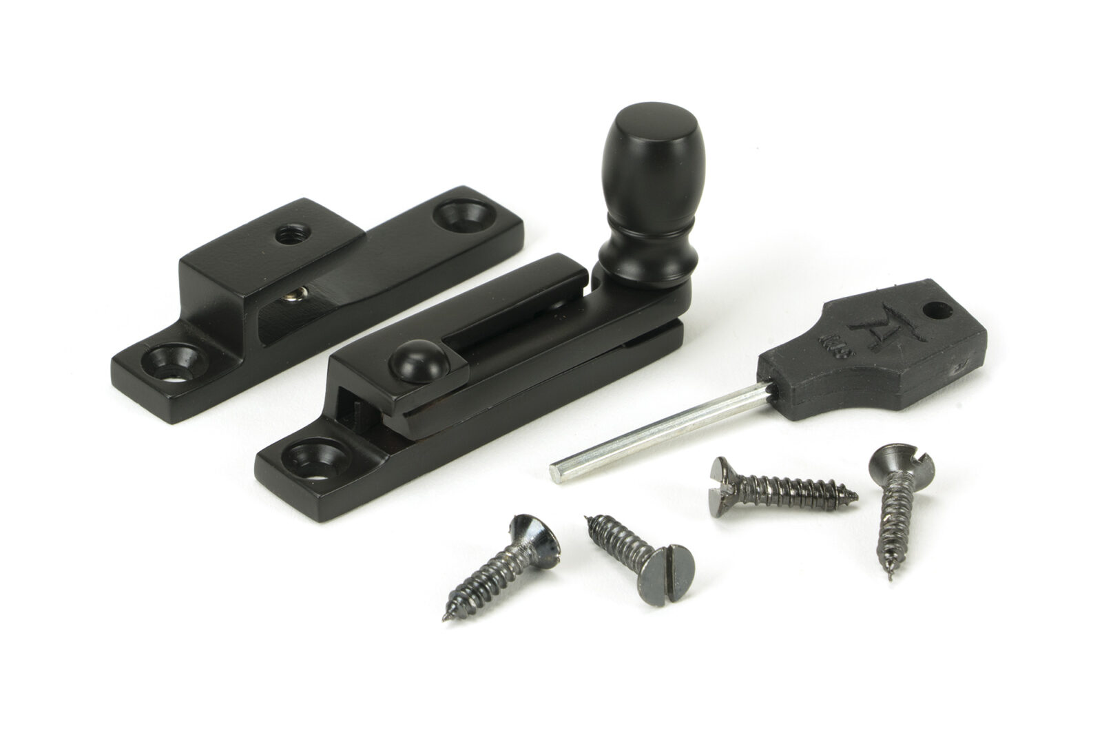 aged bronze mushroom quadrant fastener narrow