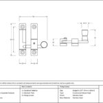 satin chrome mushroom quadrant fastener narrow