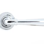 polished chrome newbury lever on rose set (plain)