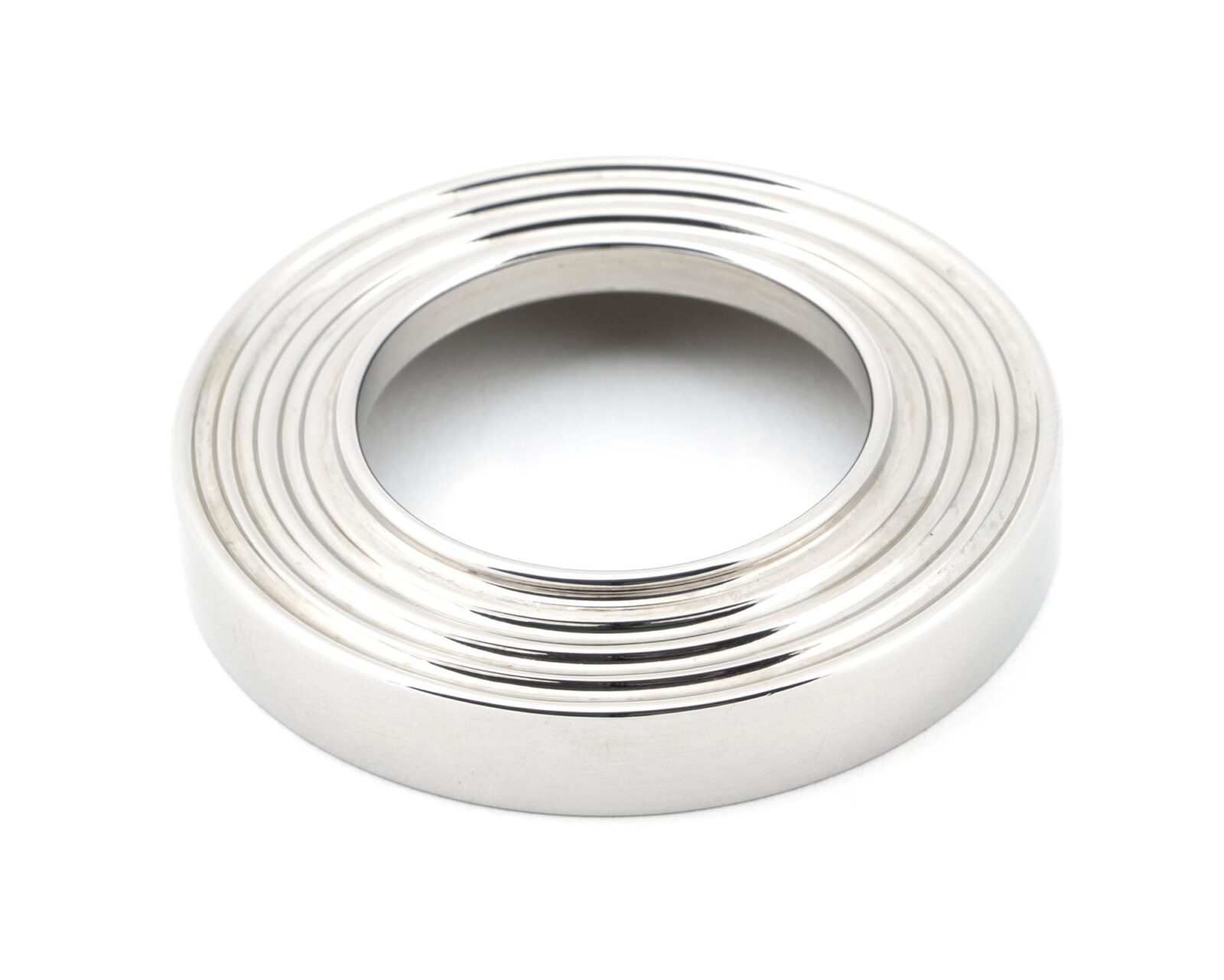 polished chrome newbury lever on rose set (beehive)