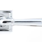 polished chrome newbury lever on rose set (square)