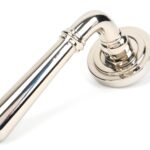 polished nickel newbury lever on rose set (art deco)