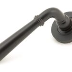 aged bronze newbury lever on rose set (plain)