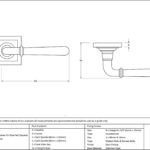 aged bronze newbury lever on rose set (square)