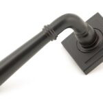 aged bronze newbury lever on rose set (square)