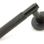 aged bronze brompton lever on rose set (plain)