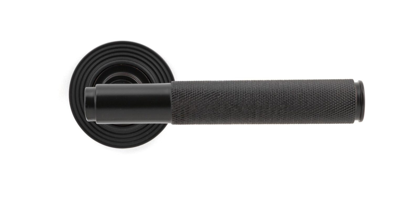 aged bronze brompton lever on rose set (beehive)