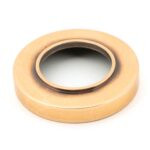 polished bronze brompton lever on rose set (plain)