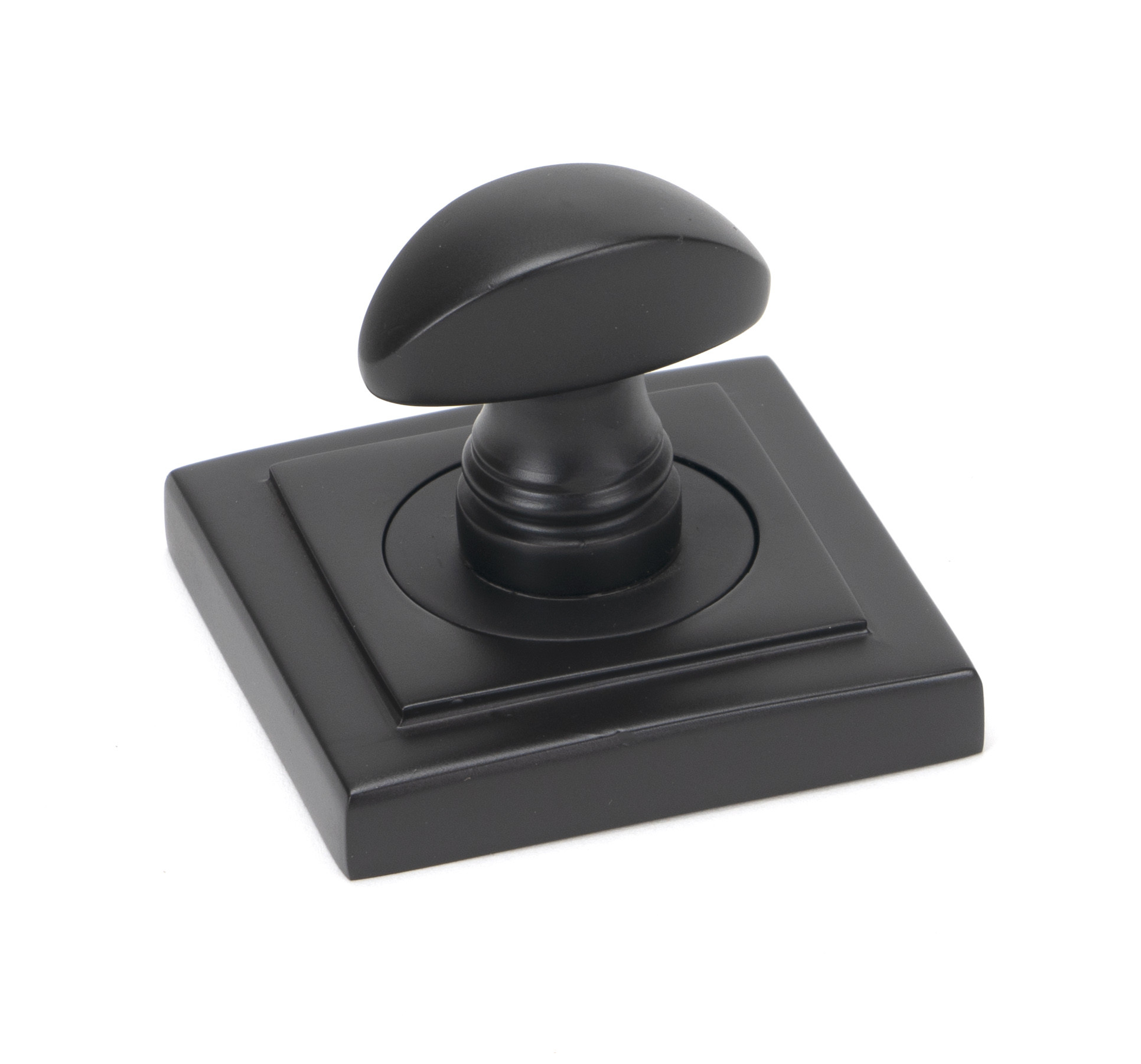 aged bronze round thumbturn set (square)