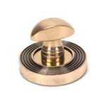 polished bronze round thumbturn set (beehive)