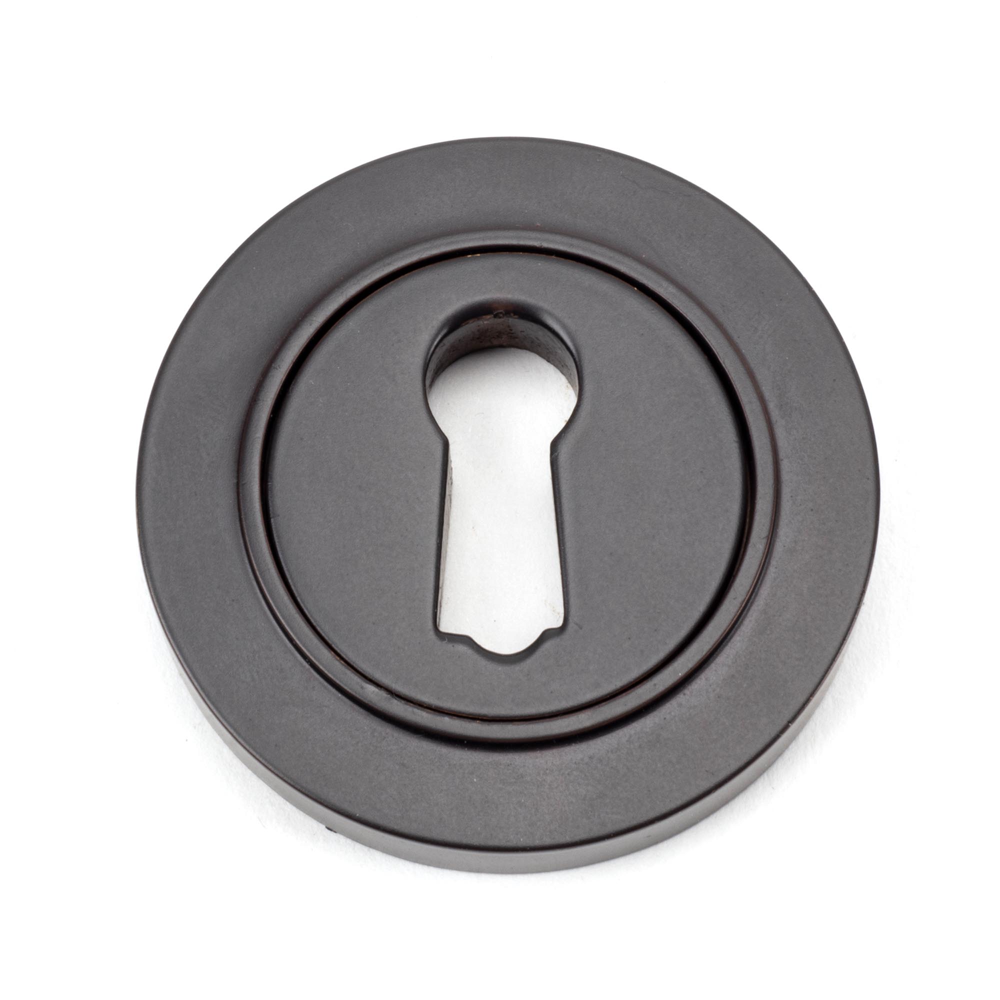 aged bronze round escutcheon (plain)