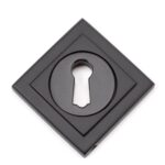 aged bronze round escutcheon (square)