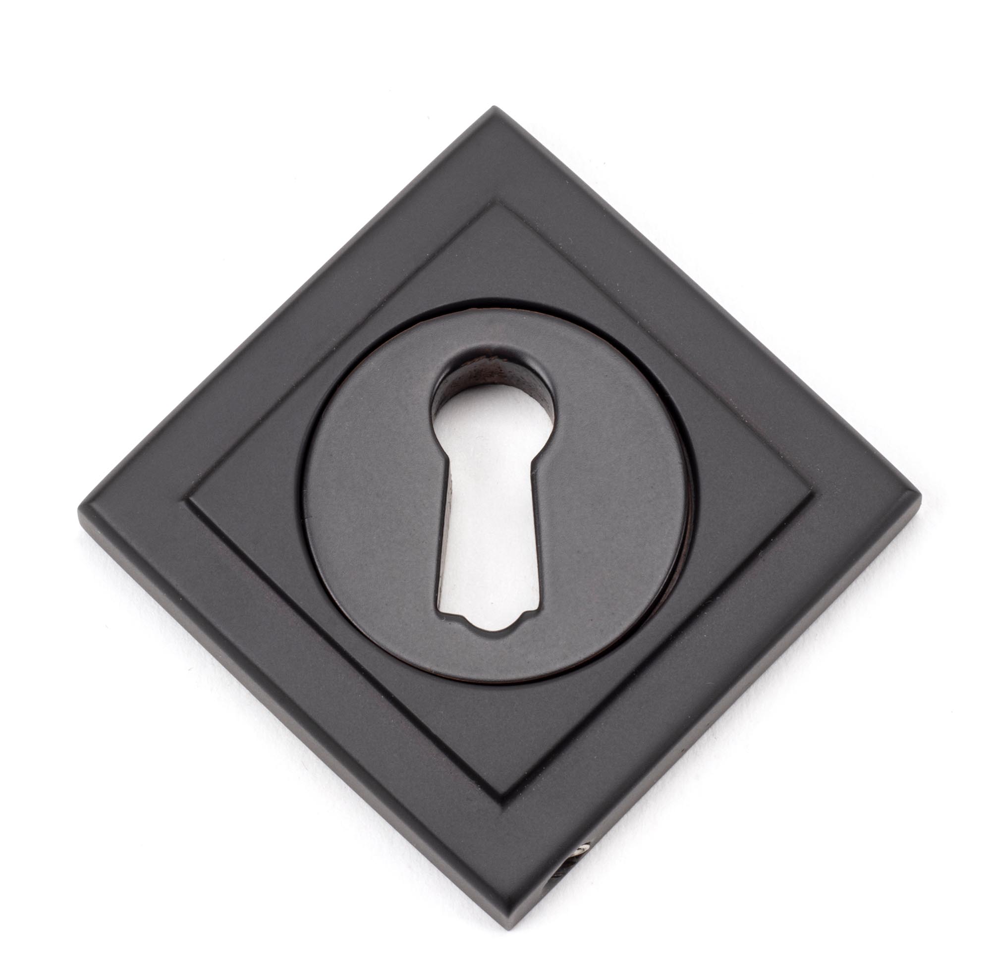 aged bronze round escutcheon (square)
