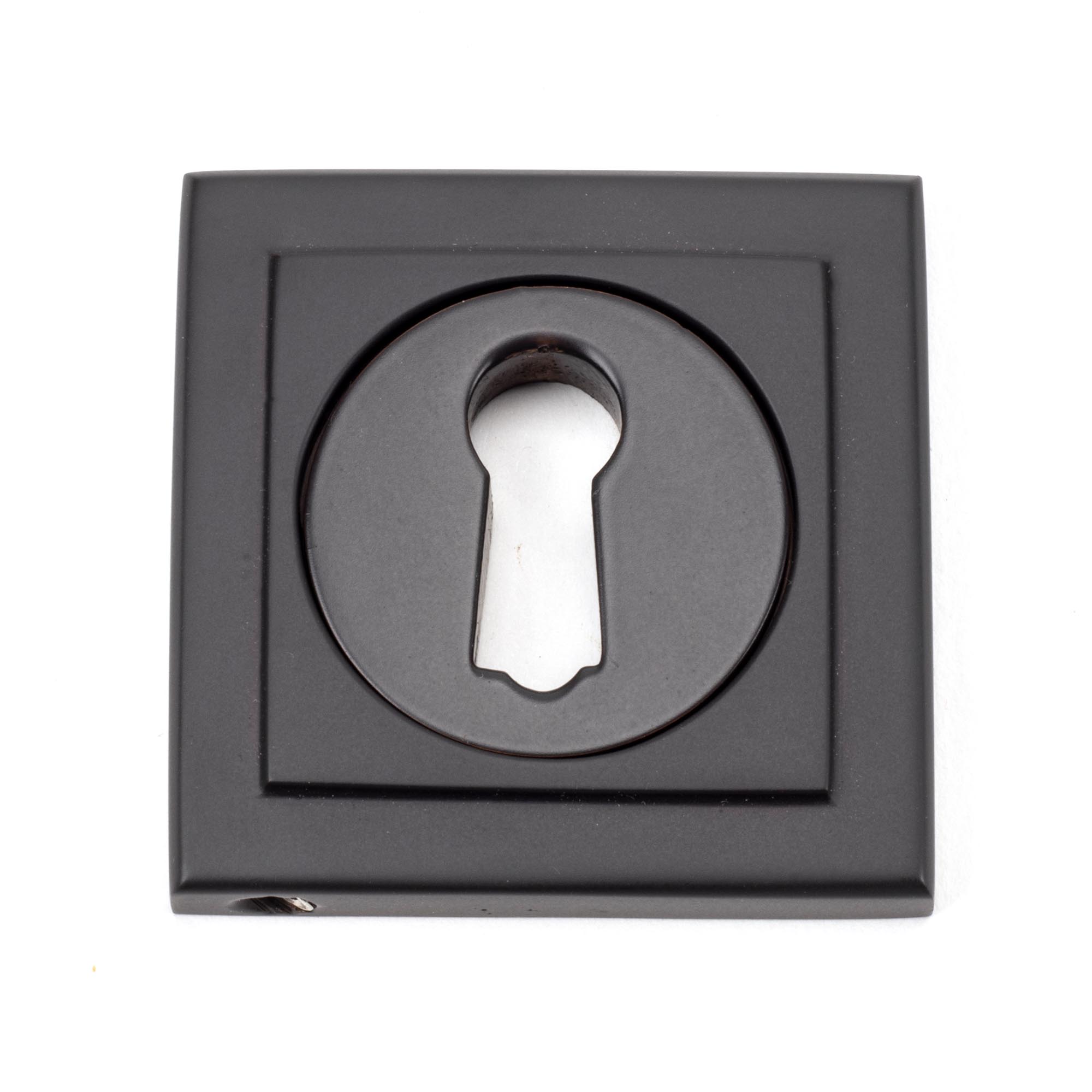 aged bronze round escutcheon (square)