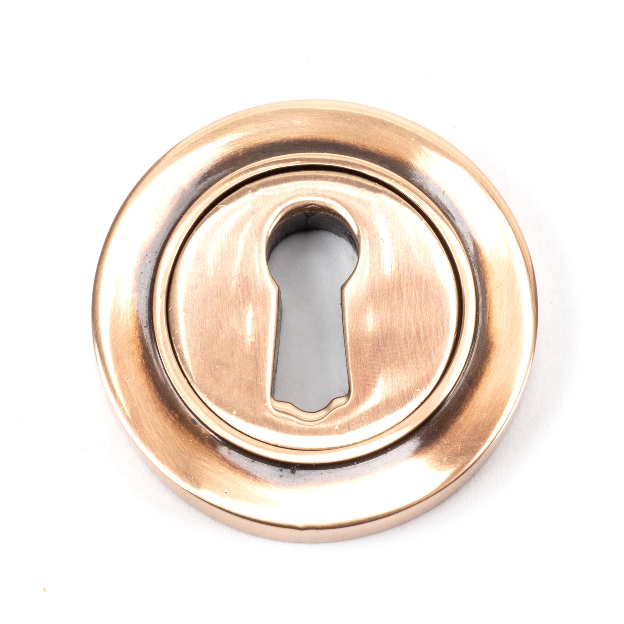 polished bronze round escutcheon (plain)