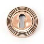 polished bronze round escutcheon (beehive)