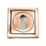 polished bronze round escutcheon (square)