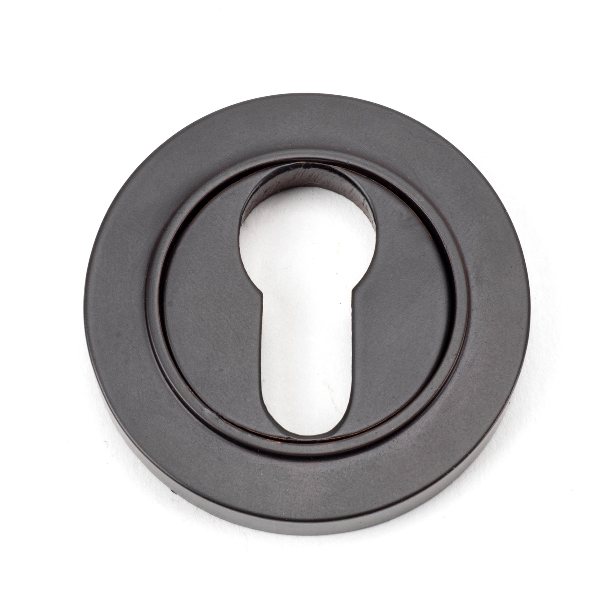aged bronze round euro escutcheon (plain)