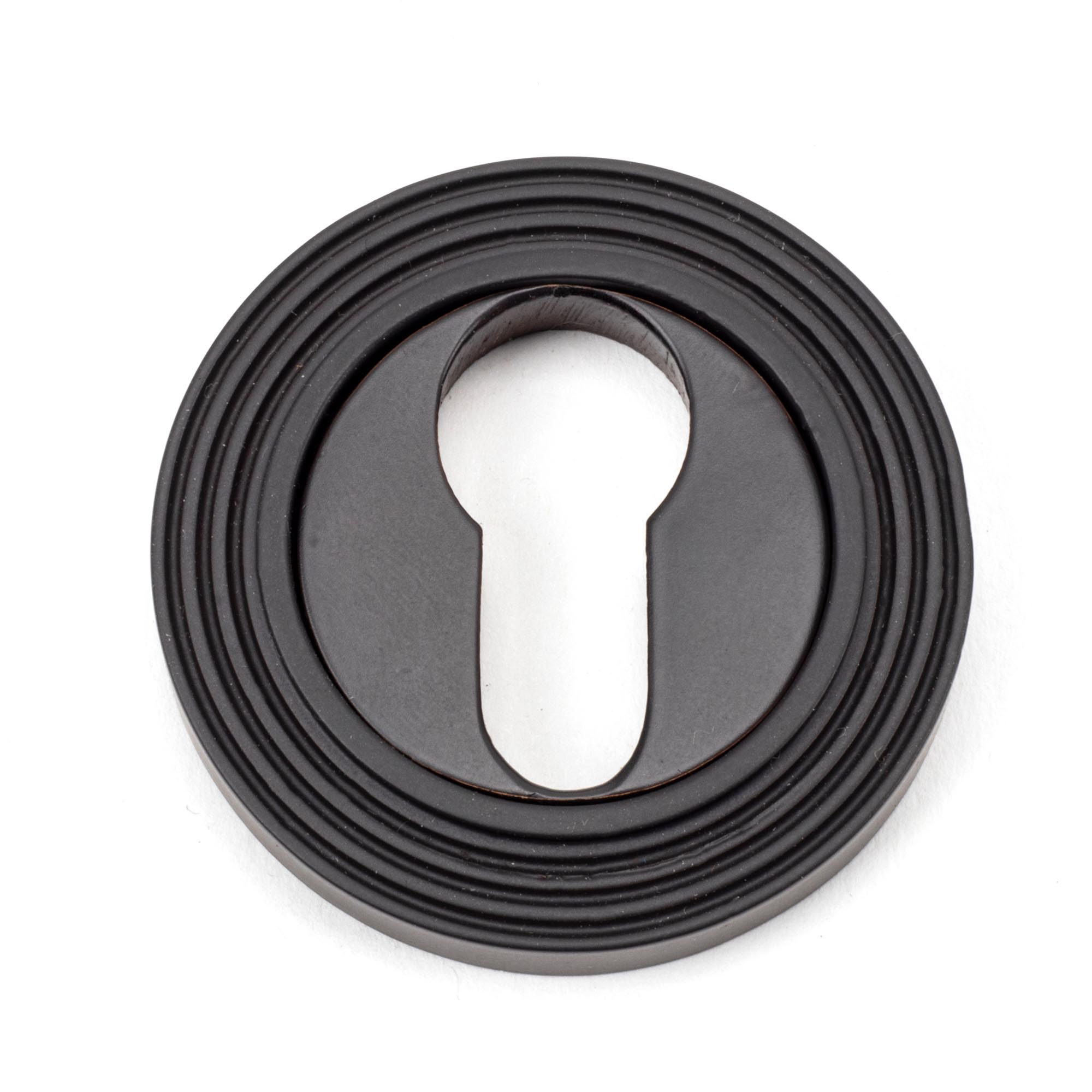 aged bronze round euro escutcheon (beehive)