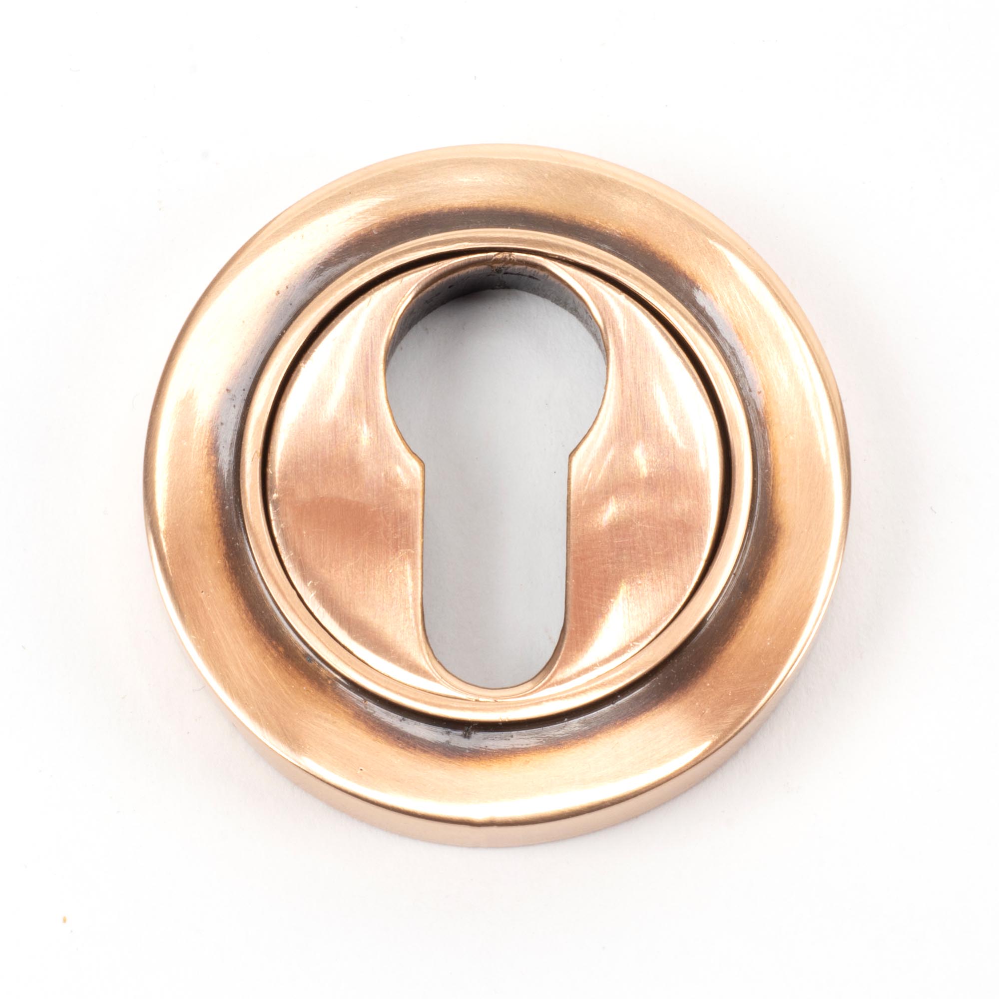 polished bronze round euro escutcheon (plain)