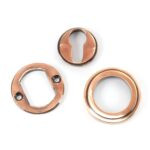 polished bronze round euro escutcheon (art deco)