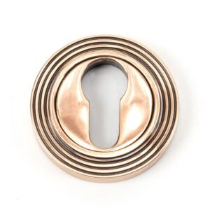 polished bronze round euro escutcheon (beehive)