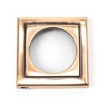 polished bronze round euro escutcheon (square)