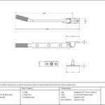 polished chrome 8" brompton stay