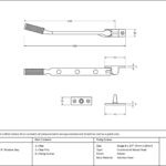 pewter 8" brompton stay