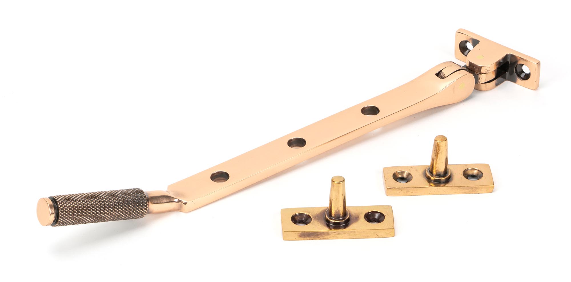 polished bronze 8" brompton stay