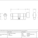 polished chrome 35t/45 5pin euro cylinder/thumbturn