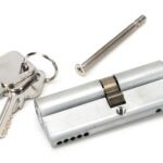 satin chrome 35t/45 5pin euro cylinder/thumbturn