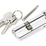 polished chrome 35/45t 5pin euro cylinder/thumbturn