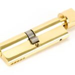 lacquered brass 45/45 5pin euro cylinder/thumbturn