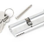 polished chrome 45/45 5pin euro cylinder/thumbturn