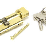 lacquered brass 35/35 5pin euro cylinder/thumbturn ka