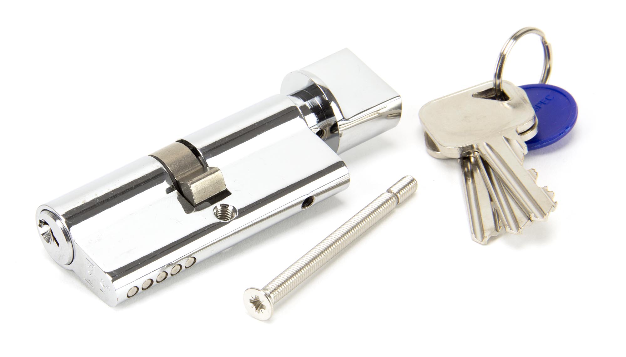 polished chrome 35/35 5pin euro cylinder/thumbturn ka