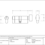 polished chrome 35/35 5pin euro cylinder/thumbturn ka