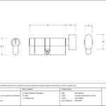 satin chrome 35/35 5pin euro cylinder/thumbturn ka