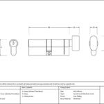 polished chrome 40/40 5pin euro cylinder/thumbturn ka