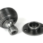 pewter heavy beehive mortice/rim knob set